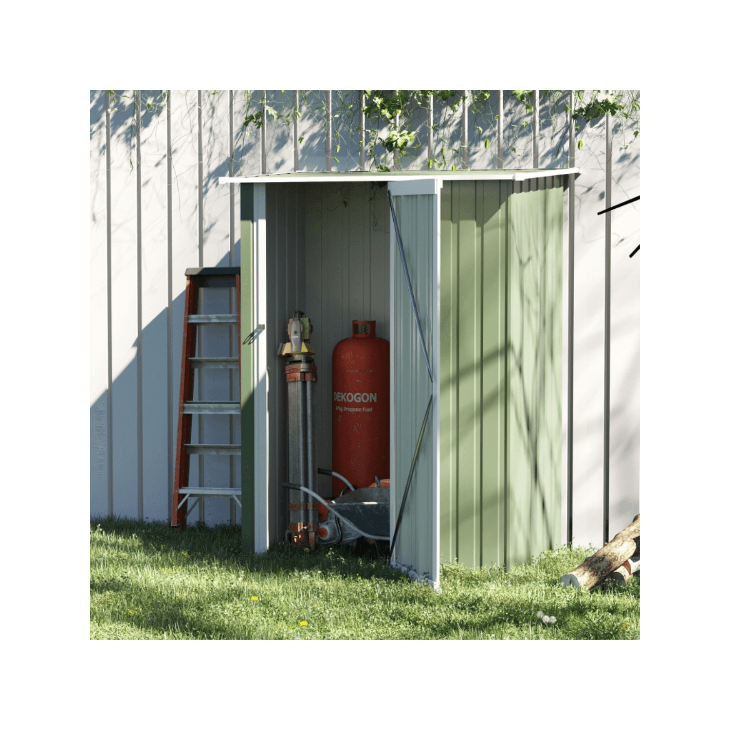 Abri de Jardin 1,2 m² – Cabanon Compact avec Porte Verrouillable - Miniature 5