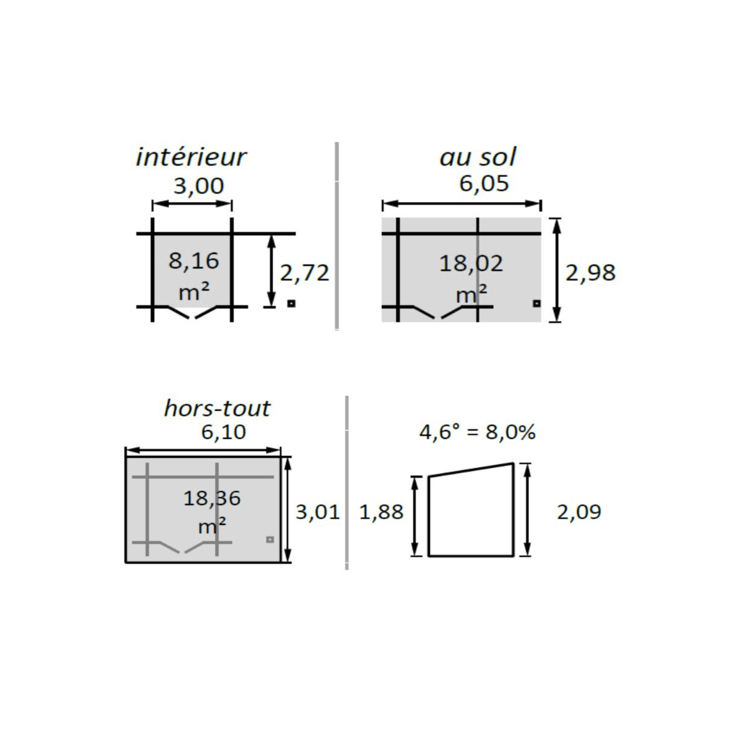 Abri de Jardin bois – 18,36 m2- Haut De Gamme – Prix usine – DESTOCKAGE - Miniature 2