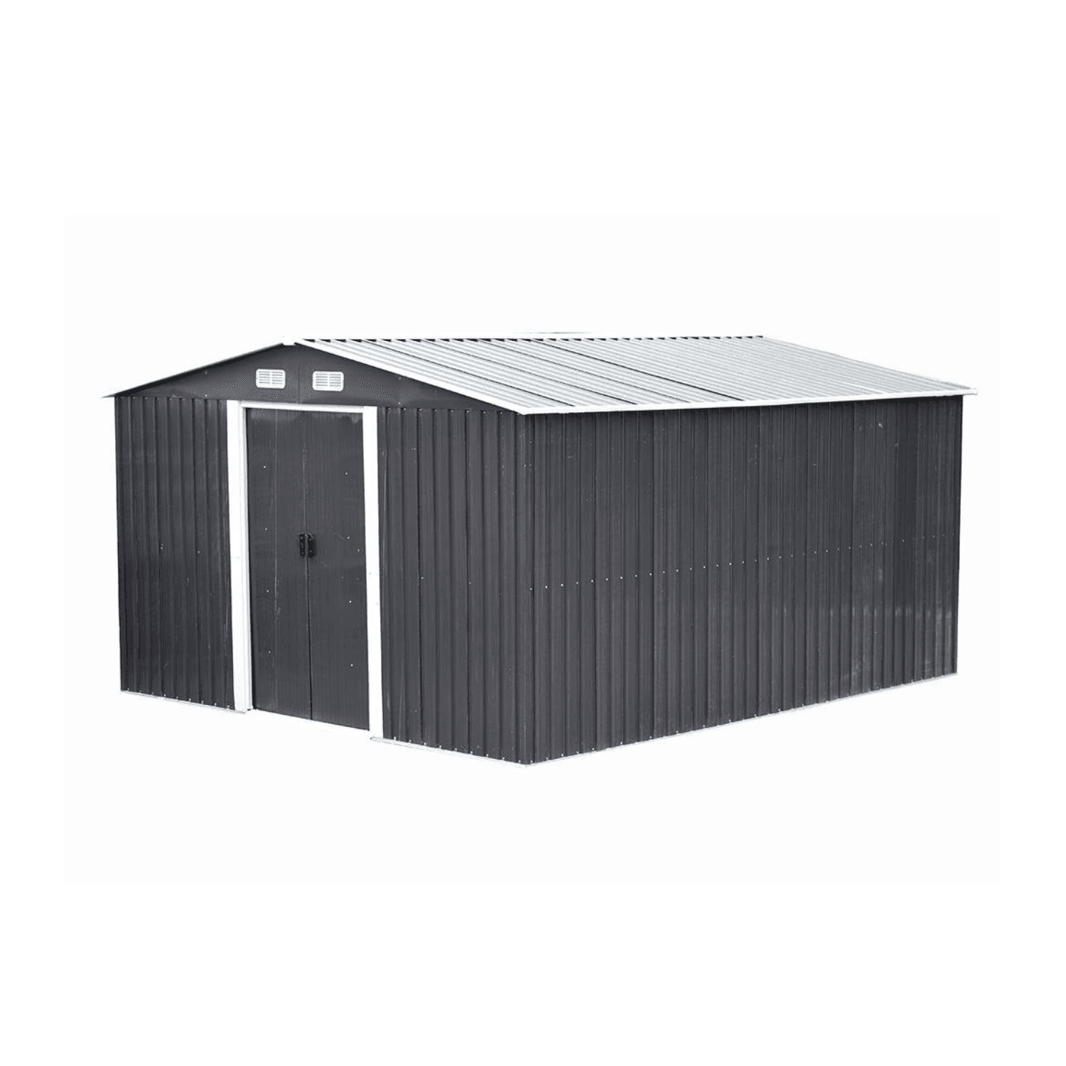 Abri de jardin en acier galvanisé gris 12,5 m² - Miniature 2