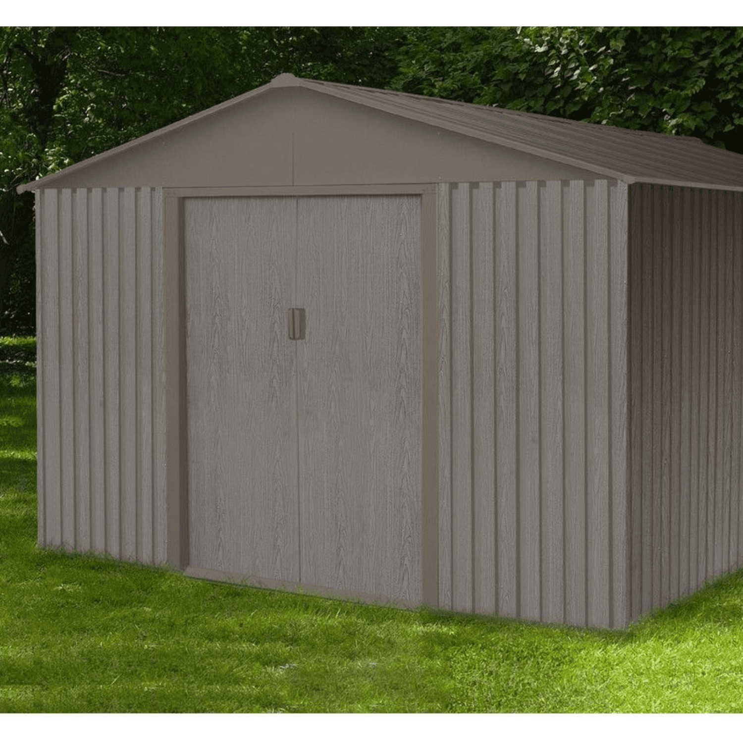 Abri de jardin métal aspect bois