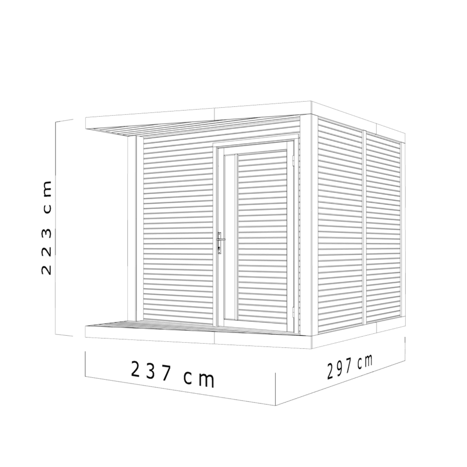 Abri de Jardin Moderne – 7.1 m2 – Finition Haut de Gamme- Prix usine – DESTOCKAGE - Miniature 2