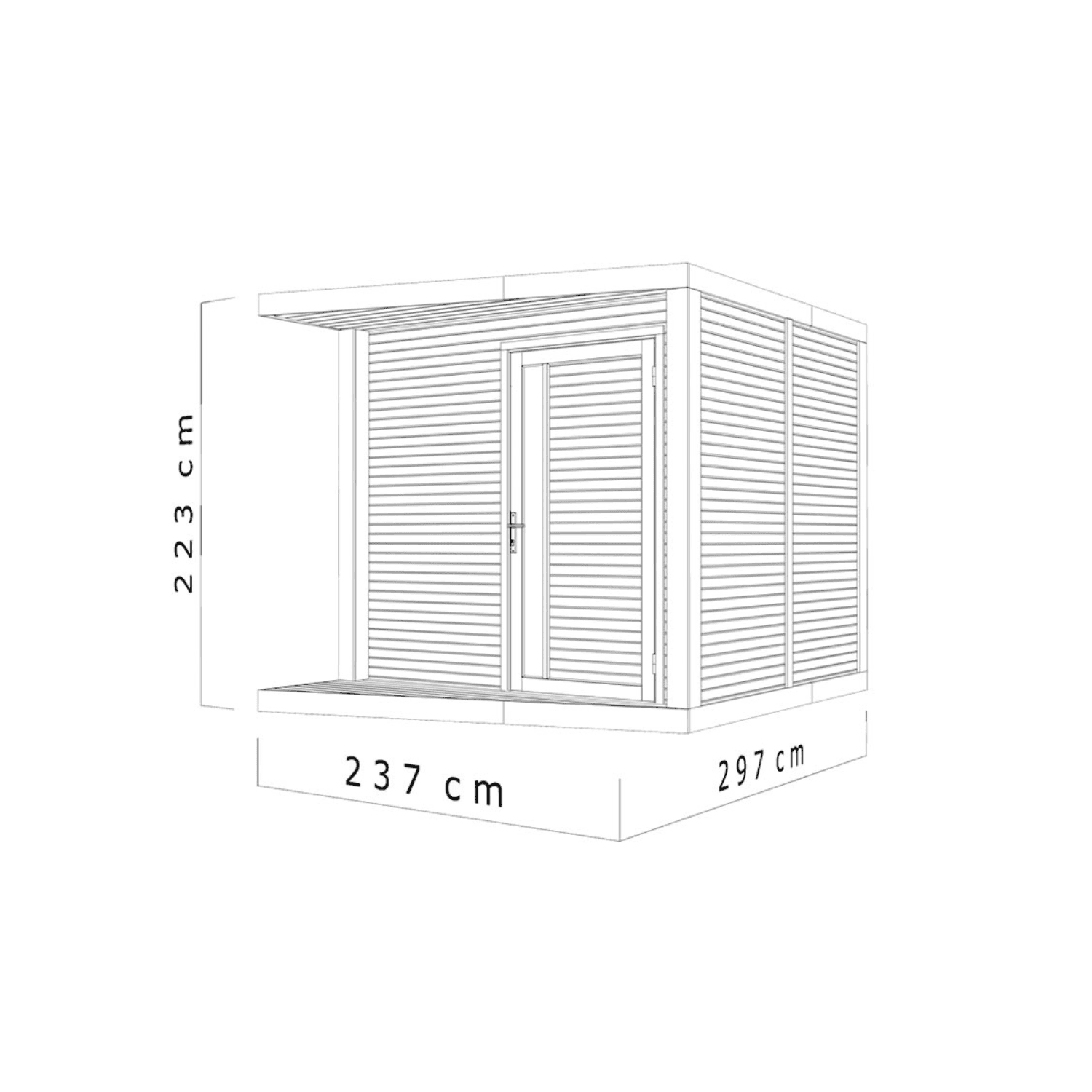 Abri de jardin Neris – 237 x 297 cm - Miniature 2