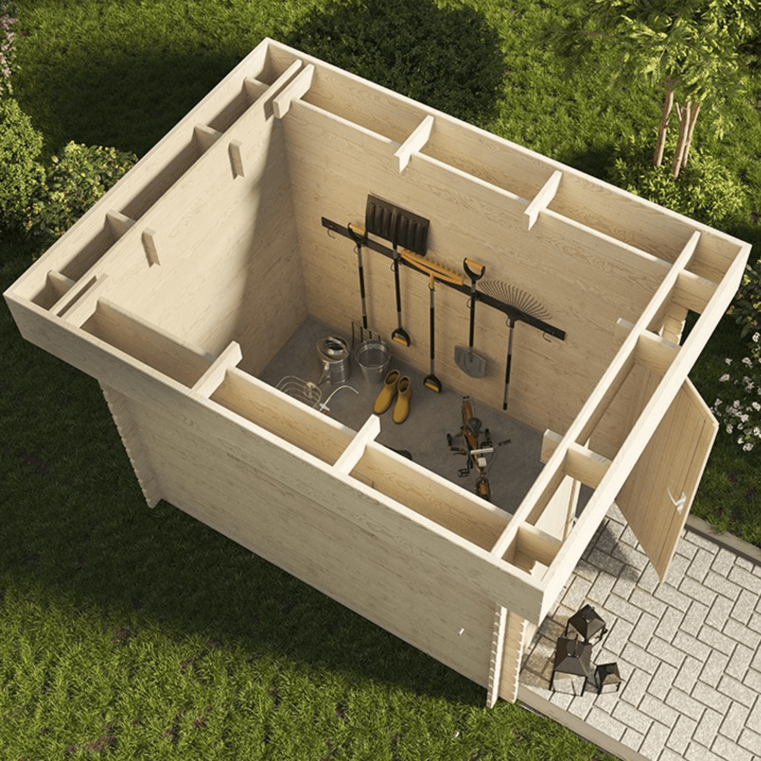 Abri Jardin Bois- 4.7 m2 – Finition Premium – Prix usine – DESTOCKAGE - Miniature 3