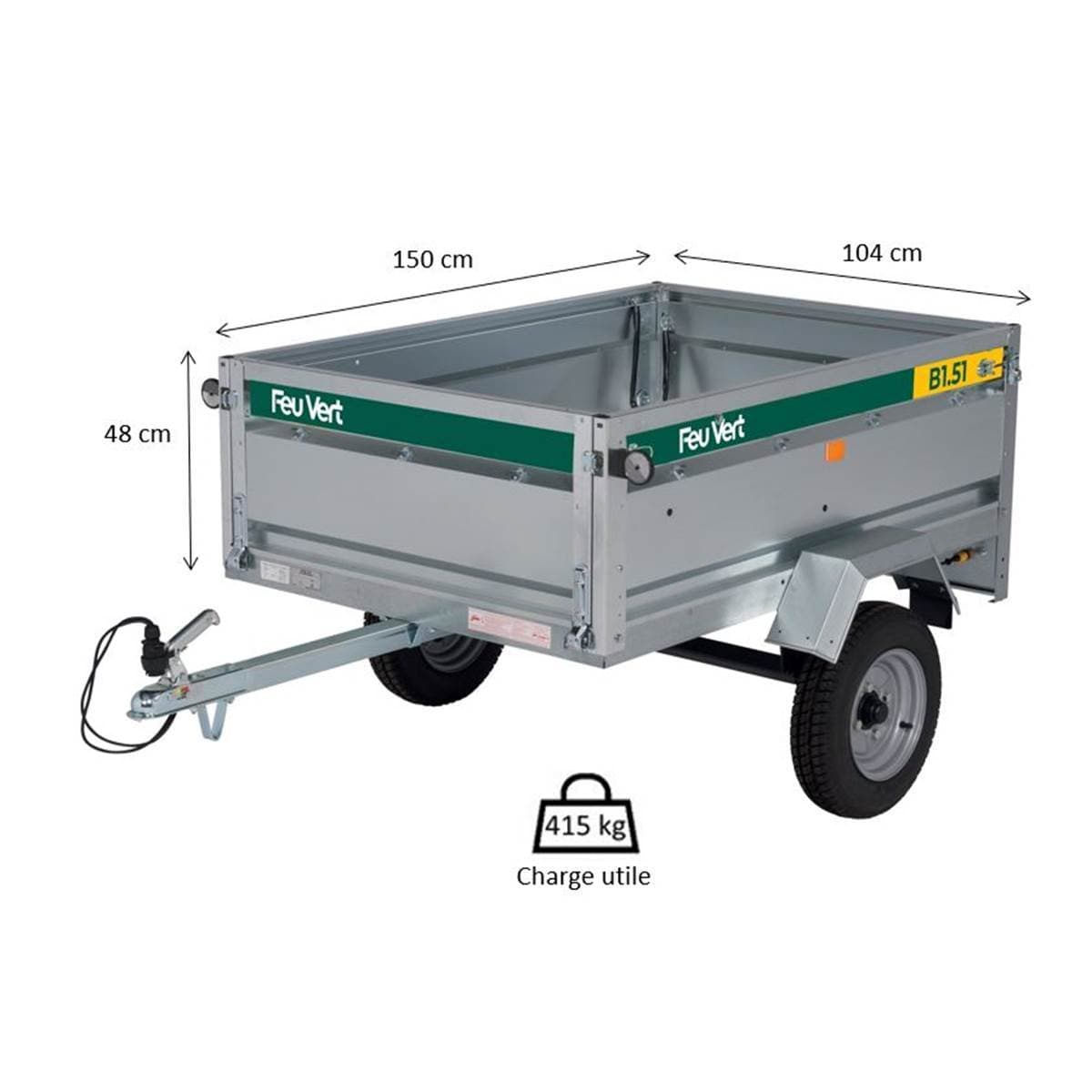 Remorque FEU VERT B1.51 - Miniature 2